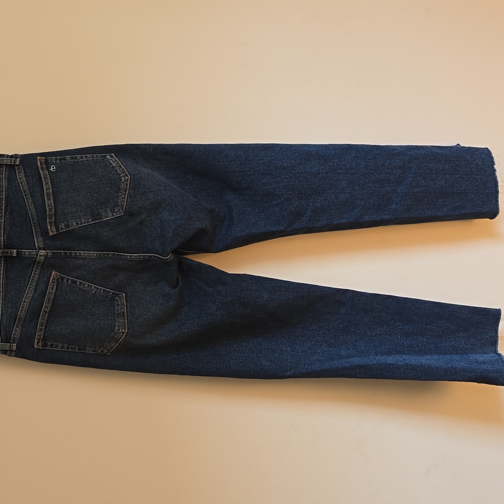 Rag & Bone Blue High Rise Jeans with Distressed Look - Picture 6 of 8